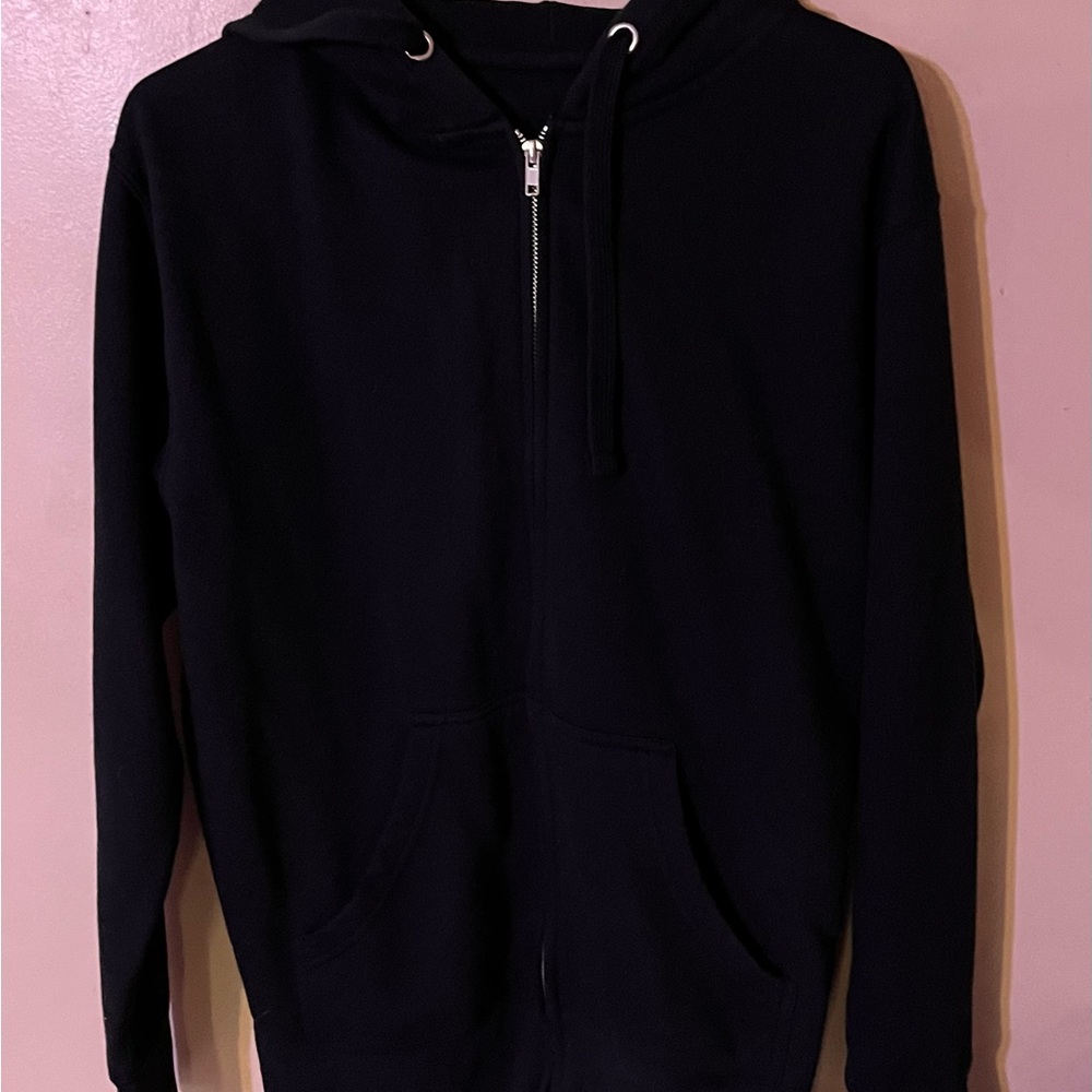 Black Zip-Up Hoodie